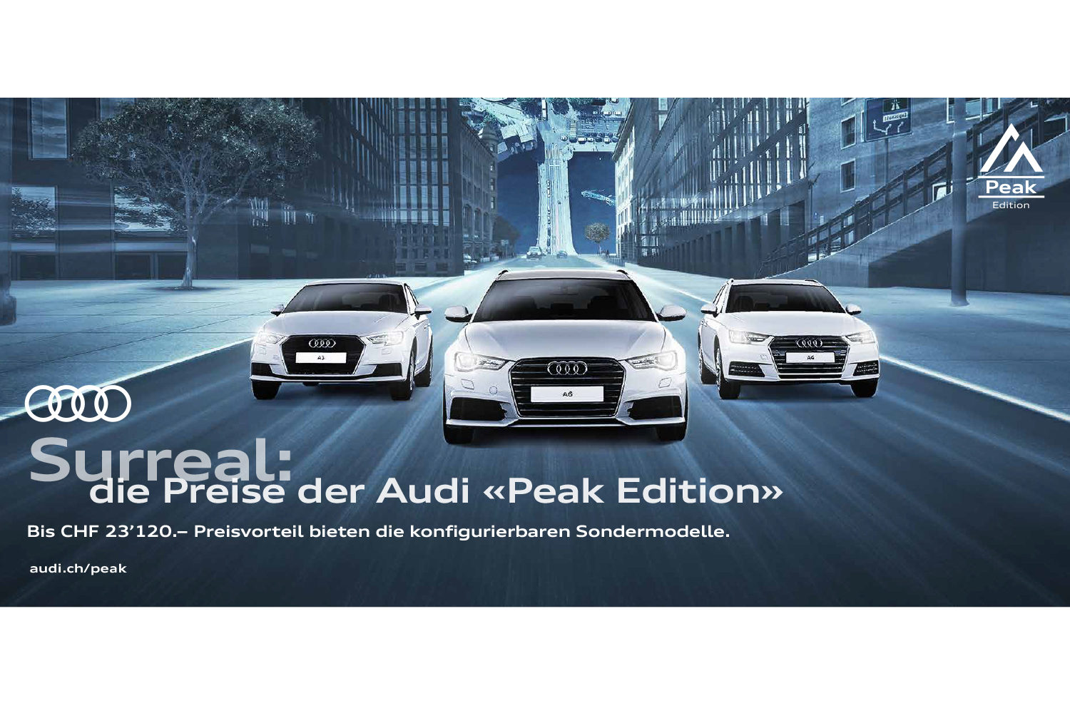 Audi Peak Edition Kampagne Sondermodelle Idee Surreal