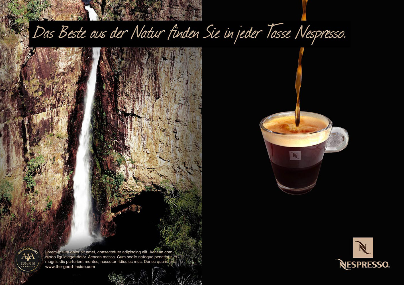 Archiv Nespresso Kampagne Nachhaltigkeit: Motiv 'Das beste der Natur'